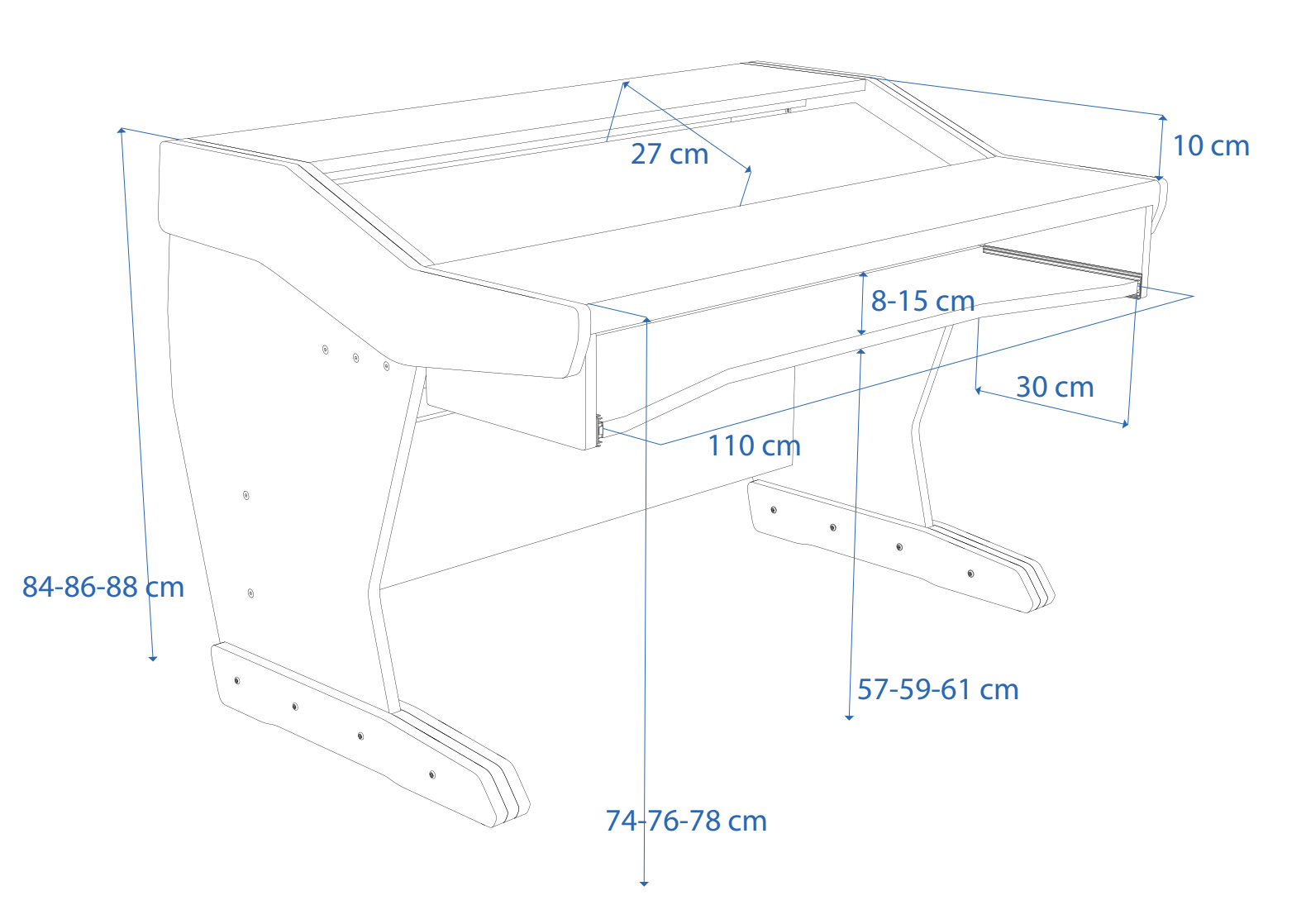 Dimensions Left View